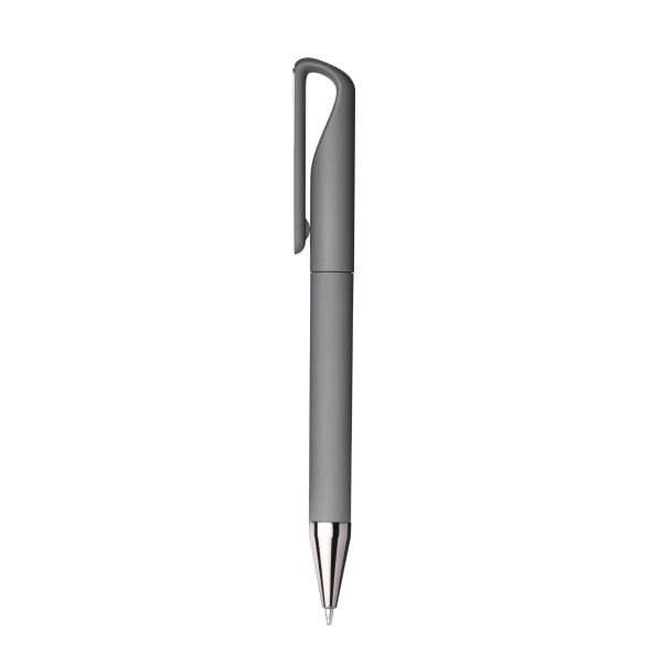 Immagine Penna twist in plastica gommata. Clip idonea a stampa laser tono su tono