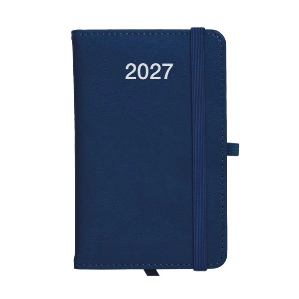 Immagine Agenda tascabile settimanale 2027, copertina rigida in PU termovirante con impuntura