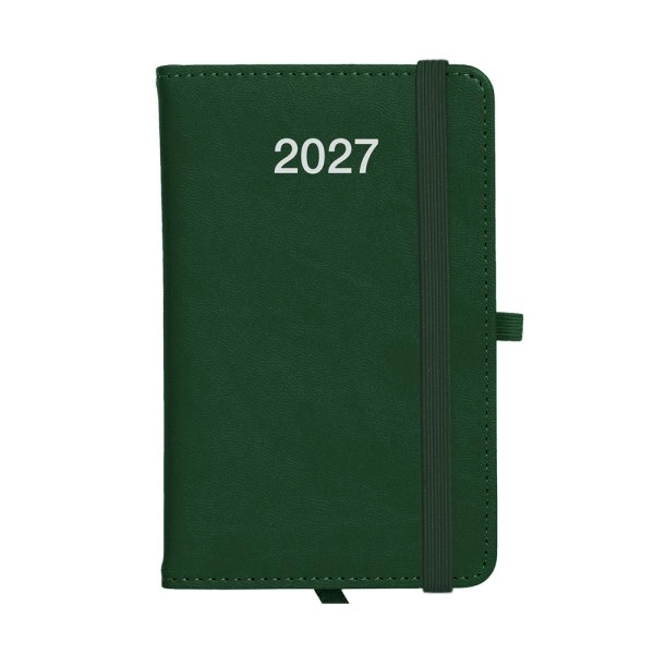 Immagine Agenda tascabile settimanale 2027, copertina rigida in PU termovirante con impuntura