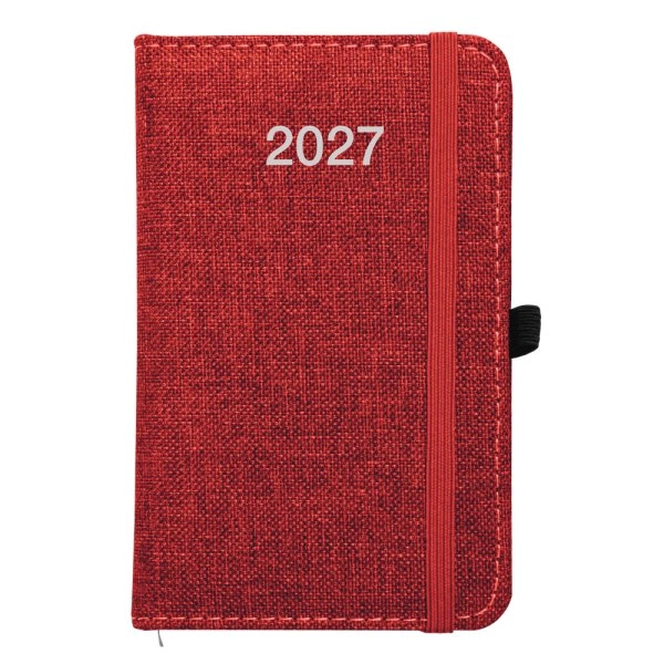 Immagine Agenda tascabile settimanale 2027, copertina rigida in PET riciclato con effetto mélange