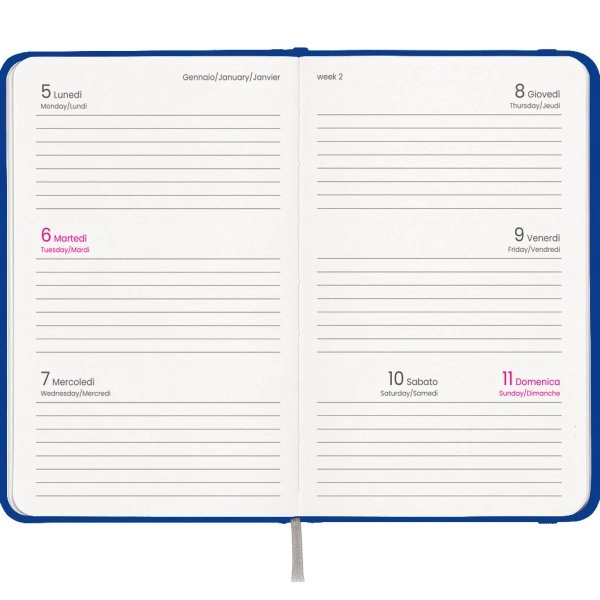 Immagine Agenda tascabile settimanale 2027, copertina rigida in cartoncino laminato