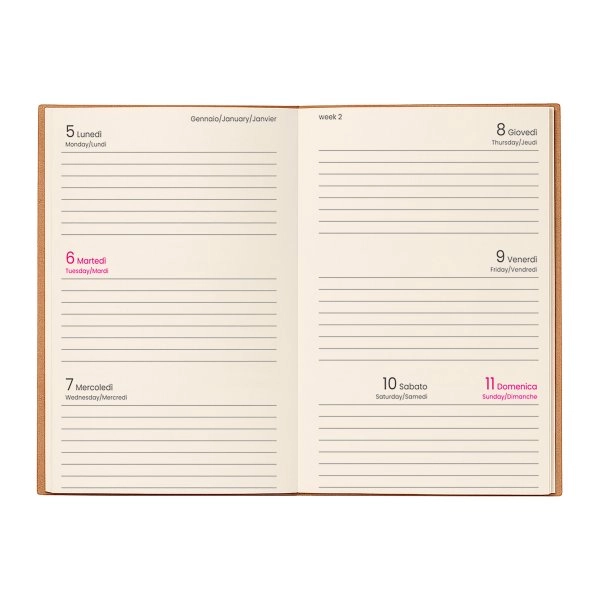 Immagine Agenda tascabile settimanale 2027 con copertina flessibile in cartoncino