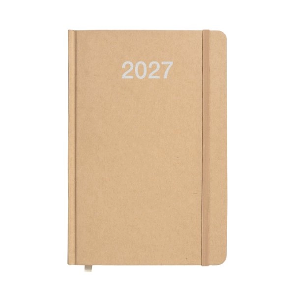 Agenda settimanale 2027 con copertina rigida in cartoncino