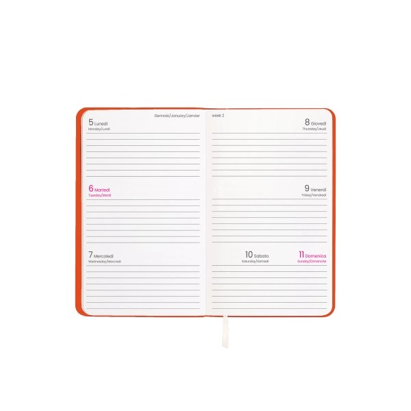 Immagine Agenda tascabile settimanale 2027 con copertina flessibile in PU termovirante