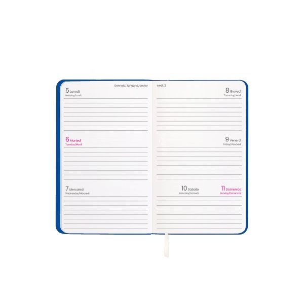 Immagine Agenda tascabile settimanale 2027 con copertina flessibile in PU termovirante