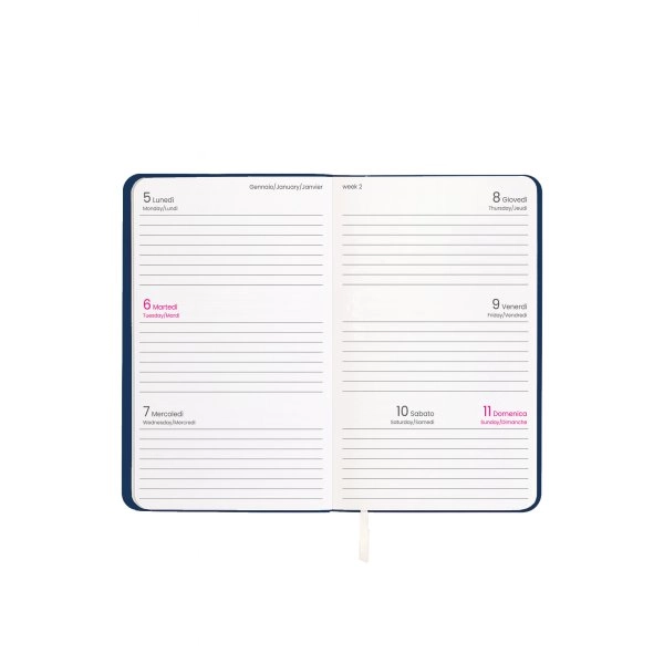 Immagine Agenda tascabile settimanale 2027 con copertina flessibile in PU termovirante