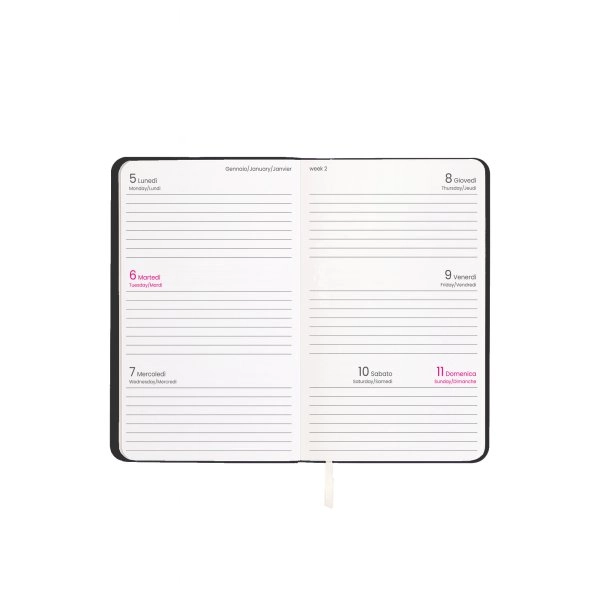 Immagine Agenda tascabile settimanale 2027 con copertina flessibile in PU termovirante