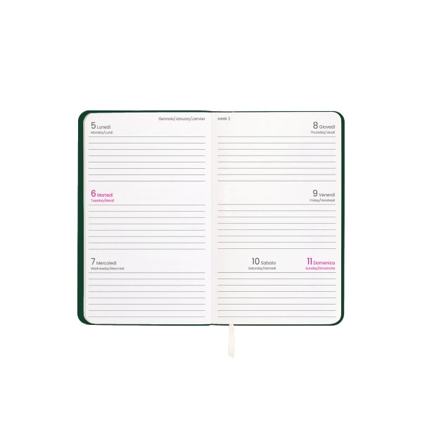 Immagine Agenda tascabile settimanale 2027 con copertina flessibile in PU termovirante