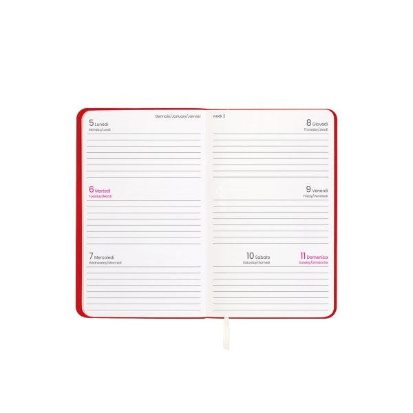 Immagine Agenda tascabile settimanale 2027 con copertina flessibile in PU termovirante