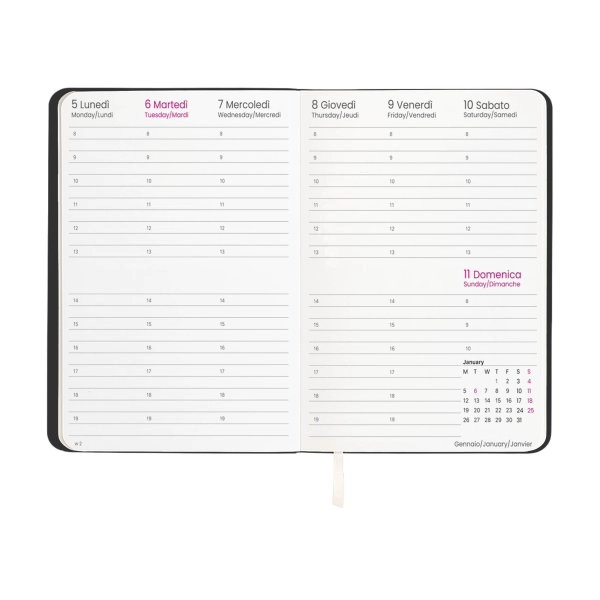 Immagine Agenda settimanale 2027 con copertina flessibile in PU termovirante