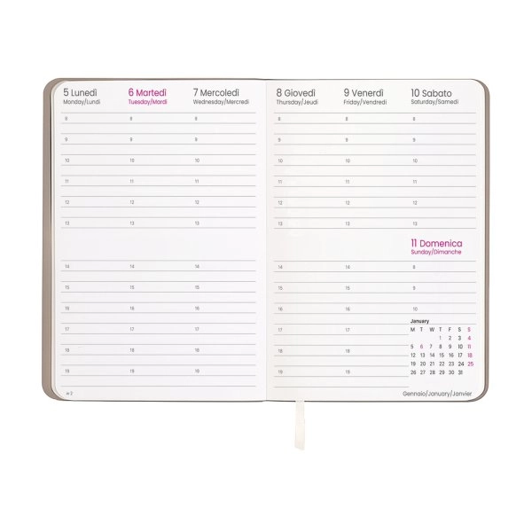 Immagine Agenda settimanale 2027 con copertina flessibile in PU termovirante