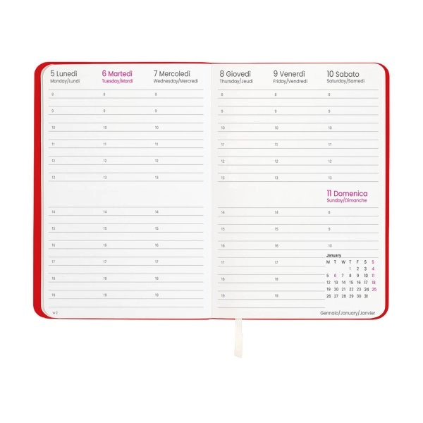 Immagine Agenda settimanale 2027 con copertina flessibile in PU termovirante