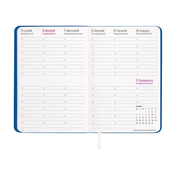 Immagine Agenda settimanale 2027 con copertina flessibile in PU termovirante