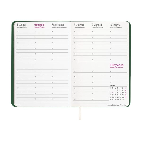 Immagine Agenda settimanale 2027 con copertina flessibile in PU termovirante