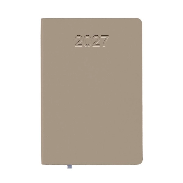 Agenda giornaliera 2027 con copertina flessibile in PU termovirante