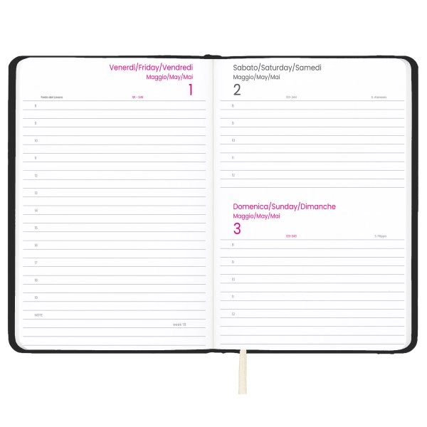 Immagine Agenda giornaliera 2027 con copertina rigida in PU