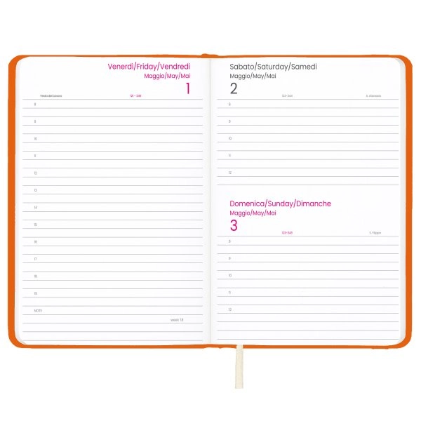 Immagine Agenda giornaliera 2027 con copertina rigida in PU