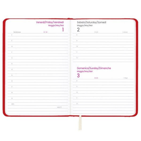 Immagine Agenda giornaliera 2027 con copertina rigida in PU