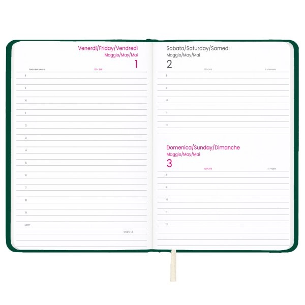 Immagine Agenda giornaliera 2027 con copertina rigida in PU