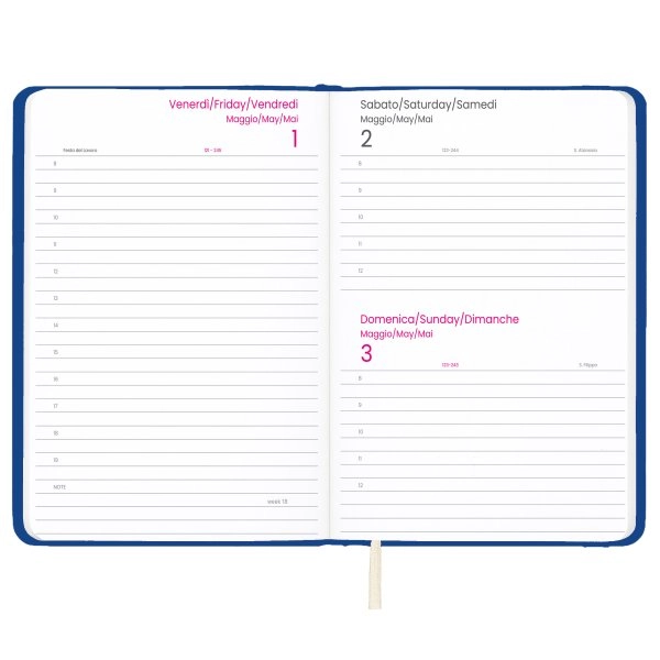 Immagine Agenda giornaliera 2027 con copertina rigida in PU