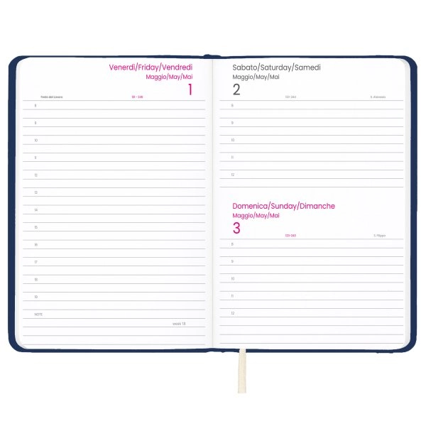 Immagine Agenda giornaliera 2027 con copertina rigida in PU
