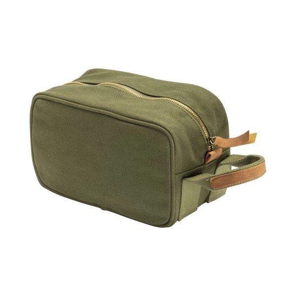 Beauty case in canvas riciclato con maniglia laterale