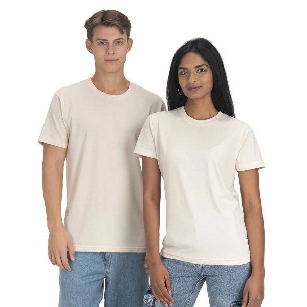 Immagine T-shirt unisex in cotone e poliestere rigenerati da 145 g/m2