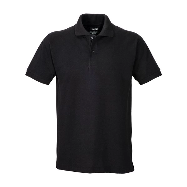 Immagine Polo unisex in cotone e poliestere rigenerati da 200 g/m2