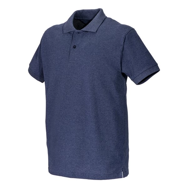 Immagine Polo unisex in cotone e poliestere rigenerati da 200 g/m2