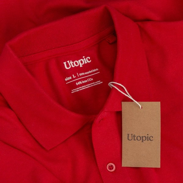 Immagine Polo unisex in cotone e poliestere rigenerati da 200 g/m2