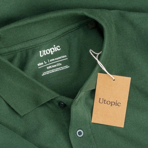 Immagine Polo unisex in cotone e poliestere rigenerati da 200 g/m2