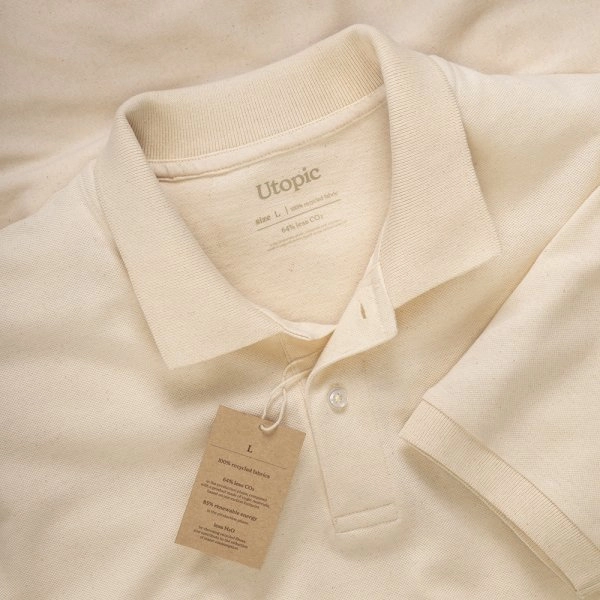Immagine Polo unisex in cotone e poliestere rigenerati da 200 g/m2