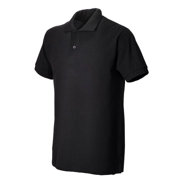 Immagine Polo unisex in cotone e poliestere rigenerati da 200 g/m2