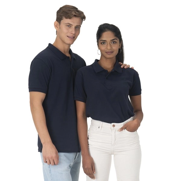 Immagine Polo unisex in cotone e poliestere rigenerati da 200 g/m2