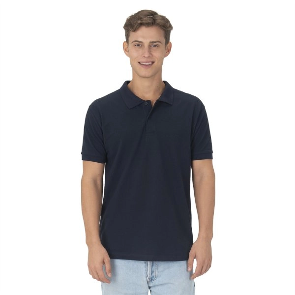 Immagine Polo unisex in cotone e poliestere rigenerati da 200 g/m2