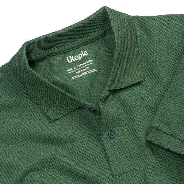 Immagine Polo unisex in cotone e poliestere rigenerati da 200 g/m2