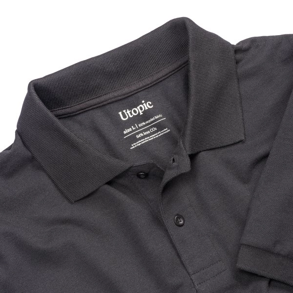 Immagine Polo unisex in cotone e poliestere rigenerati da 200 g/m2