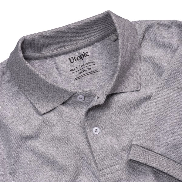 Immagine Polo unisex in cotone e poliestere rigenerati da 200 g/m2