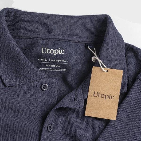 Immagine Polo unisex in cotone e poliestere rigenerati da 200 g/m2