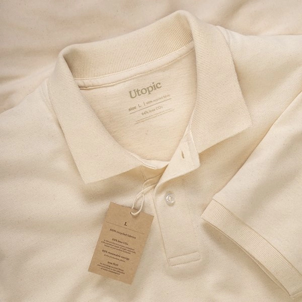 Immagine Polo unisex in cotone e poliestere rigenerati da 200 g/m2