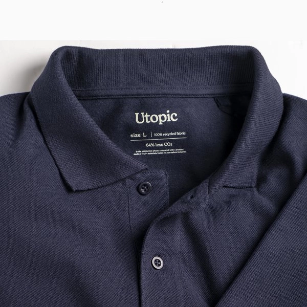 Immagine Polo unisex in cotone e poliestere rigenerati da 200 g/m2