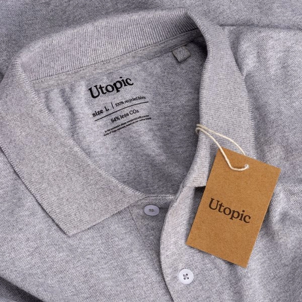 Immagine Polo unisex in cotone e poliestere rigenerati da 200 g/m2