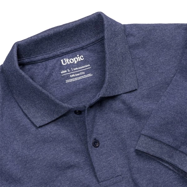 Immagine Polo unisex in cotone e poliestere rigenerati da 200 g/m2