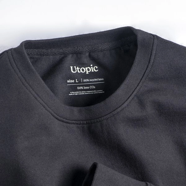 Immagine Felpa girocollo unisex in cotone e poliestere rigenerati da 280 g/m2