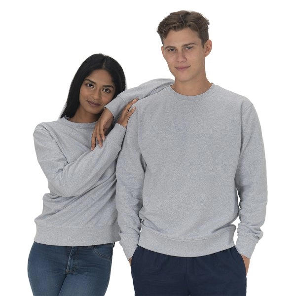 Immagine Felpa girocollo unisex in cotone e poliestere rigenerati da 280 g/m2