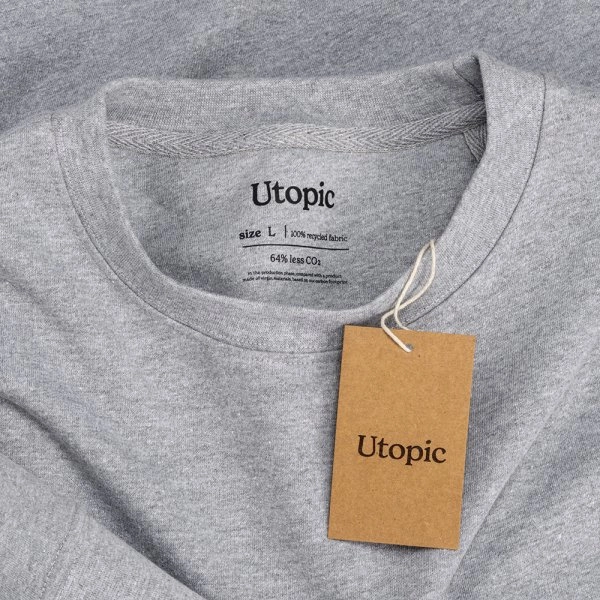 Immagine Felpa girocollo unisex in cotone e poliestere rigenerati da 280 g/m2