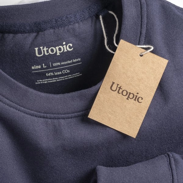 Immagine Felpa girocollo unisex in cotone e poliestere rigenerati da 280 g/m2