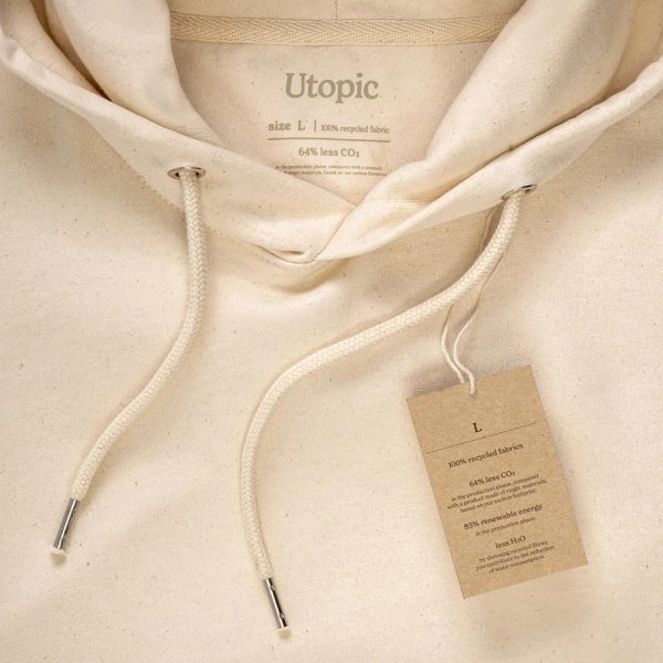 Immagine Felpa con cappuccio unisex in cotone e poliestere rigenerati da 280 g/m2