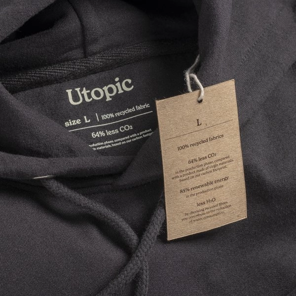 Immagine Felpa con cappuccio unisex in cotone e poliestere rigenerati da 280 g/m2