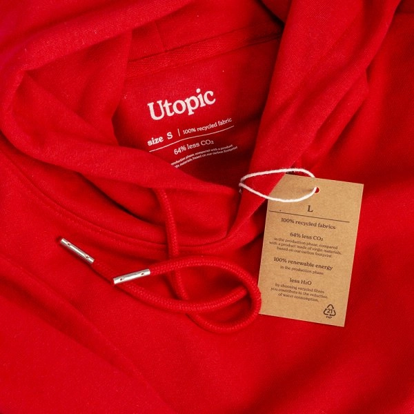 Immagine Felpa con cappuccio unisex in cotone e poliestere rigenerati da 280 g/m2
